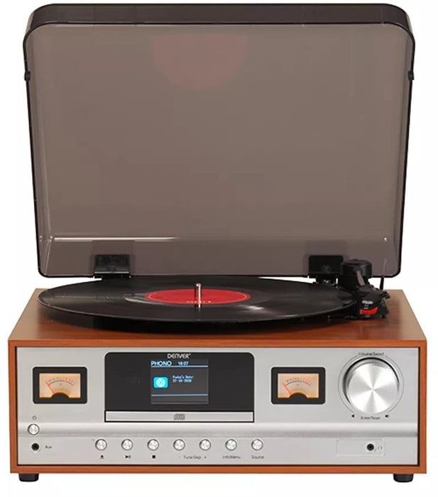 DENVER Retro music center with DAB+ and FM radio MRD-52 LIGHTWOOD