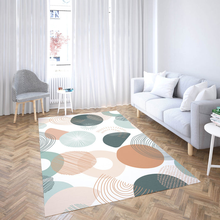 CARPET WITH DEON PRINT 120X180 CM FLAT FLOWERS