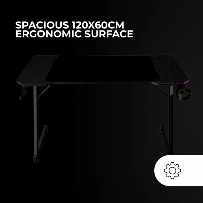 Desk Gaming Mars Gaming ESCRITORIO ERGO RGB Black 120 x 60 cm - Аксесоари за Игри<<<Компютър Игри<<<Компютри|