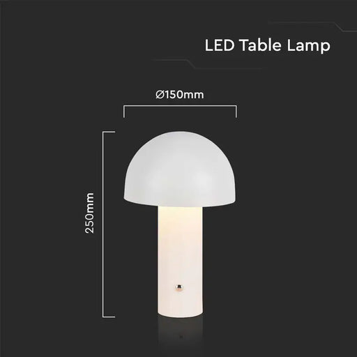DESK LAMP 3W 200LM WHITE V-TAC - Настолни лампи<<<Вътрешно осветление<<<Мебели и интериор<<<Praktiker&&&Настолни