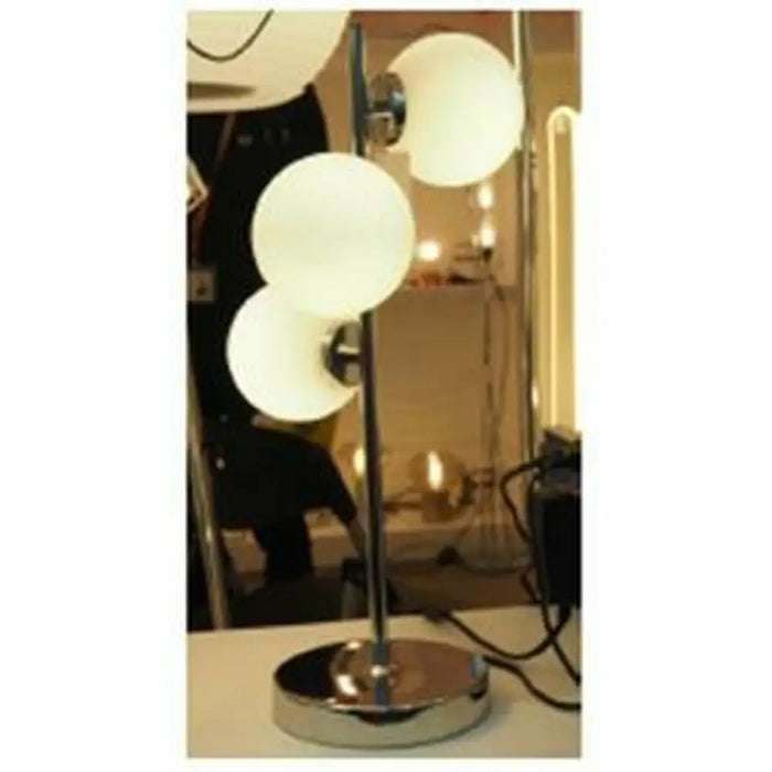 Desk lamp DKD Home Decor 26 x 26 x 59 cm Crystal Silver Metal White 220 V 50 W 23 x 23 x 49 cm - Декорация и