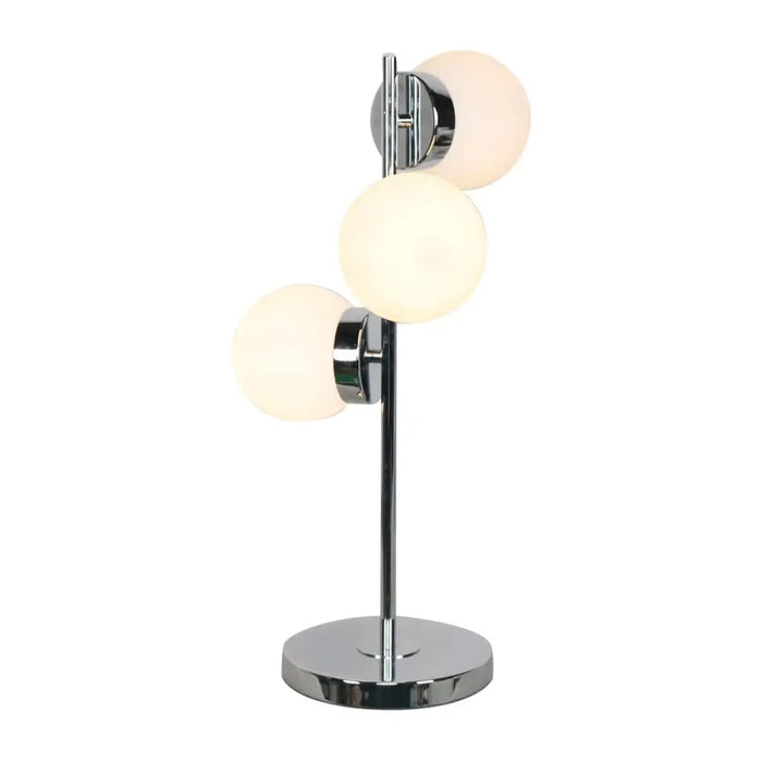Desk lamp DKD Home Decor 26 x 26 x 59 cm Crystal Silver Metal White 220 V 50 W 23 x 23 x 49 cm - Декорация и