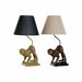 Desk lamp DKD Home Decor 32,5 x 30 x 60 cm Black Beige Golden Metal Resin 220 V 50 W (2 Units) - Декорация и