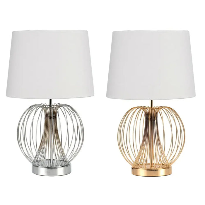 Desk lamp DKD Home Decor 32.5 x 32.5 x 52 cm Metal White 220 V 50 W (2 Units) - Декорация и Осветление<<<Дом
