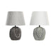Desk lamp DKD Home Decor Black Cloth Polyester Green Stoneware 220 V 50 W (24 x 24 x 34 cm) (2 Units) - Декорация и