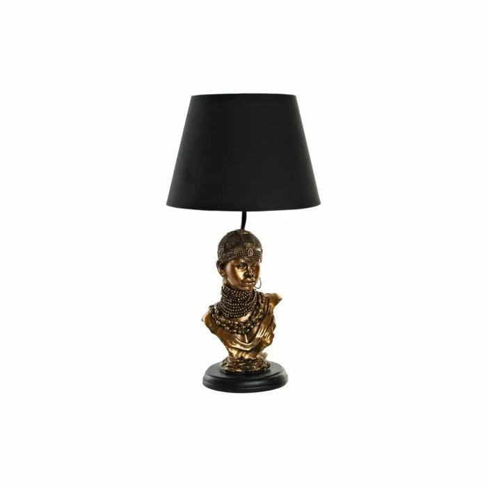 Desk lamp DKD Home Decor Black Golden Polyester Resin African Woman (31 x 31 x 58 cm) - Декорация и Осветление<<<Дом