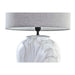 Desk lamp DKD Home Decor Canvas Ceramic Grey White (38 x 38 x 58 cm) - Декорация и Осветление<<<Дом