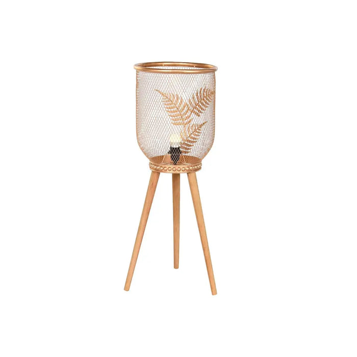 Desk lamp DKD Home Decor Golden Metal Brown 220 V 50 W Pinewood (32 x 32 x 90 cm) - Декорация и Осветление<<<Дом