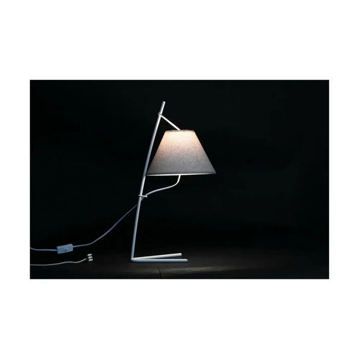 Desk lamp DKD Home Decor Golden Metal Linen White 50 W Modern (25 x 31 x 57 cm) (2 Units) - Декорация и