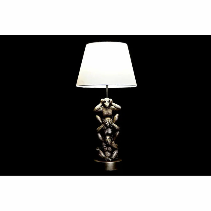 Desk lamp DKD Home Decor Golden White Colonial 220 V 50 W Monkey (30 x 30 x 61 cm) - Декорация и Осветление<<<Дом