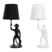 Desk lamp DKD Home Decor White Black Polyester Metal Resin 25W 220 V Monkey (2 pcs) (20 x 20 x 45 cm) - Декорация и