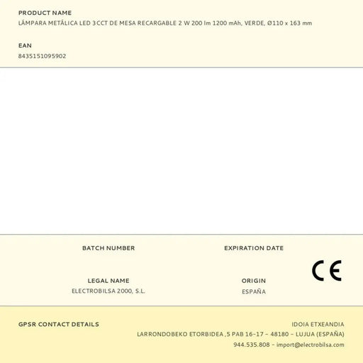 Desk lamp Fbright Green 2 W - Декорация и Осветление<<<Дом Градина<<<BigBuy&&&Лампи<<<Декорация и Осветление<<<Дом