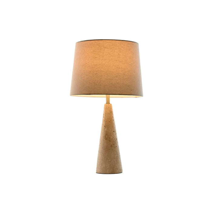 Desk lamp Home ESPRIT Beige Linen Marble 35 x 35 x 64 cm - Декорация и Осветление<<<Дом