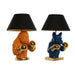 Desk lamp Home ESPRIT Blue Black Orange Golden Resin 50 W 220 V 36 x 36 x 55 cm (2 Units) - Декорация и