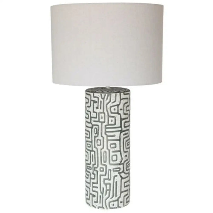 Desk lamp Home ESPRIT Linen Ceramic 42 X 42 X 73 cm - Декорация и Осветление<<<Дом Градина<<<BigBuy&&&Лампи<<<Декорация