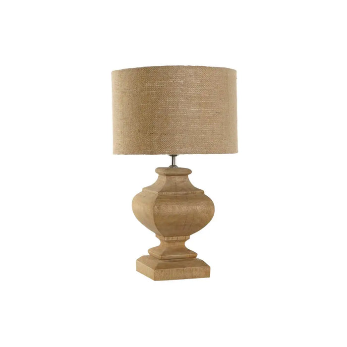 Desk lamp Home ESPRIT Natural Jute Wood 50 W 220 V 36 x 36 x 58 cm - Декорация и Осветление<<<Дом