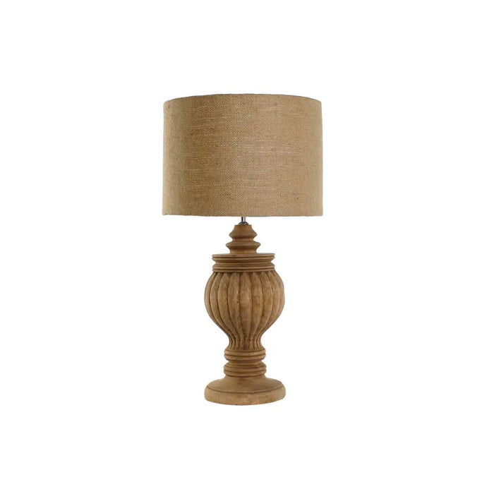Desk lamp Home ESPRIT Natural Jute Wood 50 W 220 V 41 x 41 x 76 cm - Декорация и Осветление<<<Дом