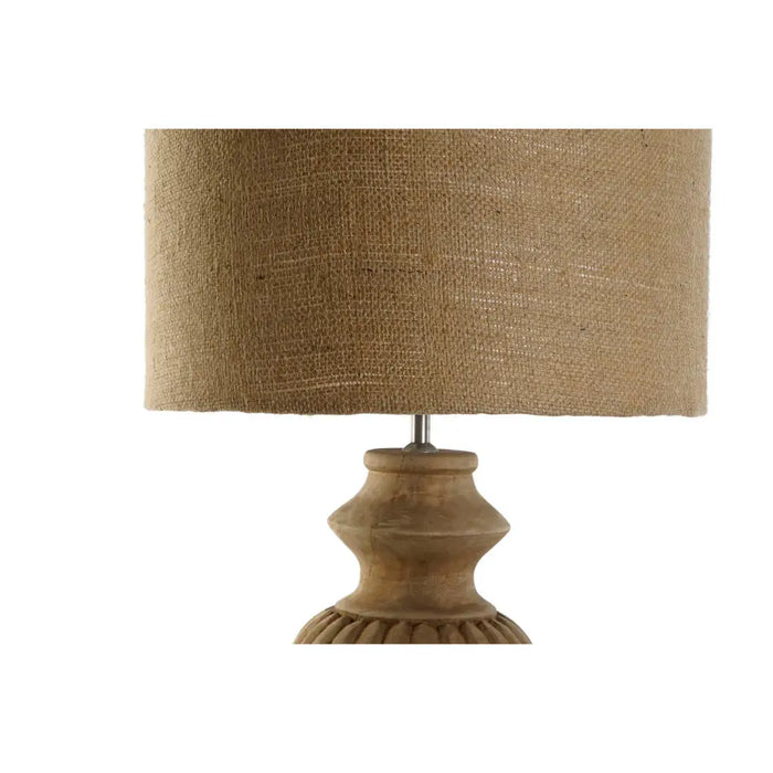 Desk lamp Home ESPRIT Natural Jute Wood 50 W 220 V 44 X 44 X 91 cm - Декорация и Осветление<<<Дом