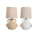 Desk lamp Home ESPRIT White Beige Ceramic 220 V 15 x 15 x 28 cm (2 Units) - Декорация и Осветление<<<Дом