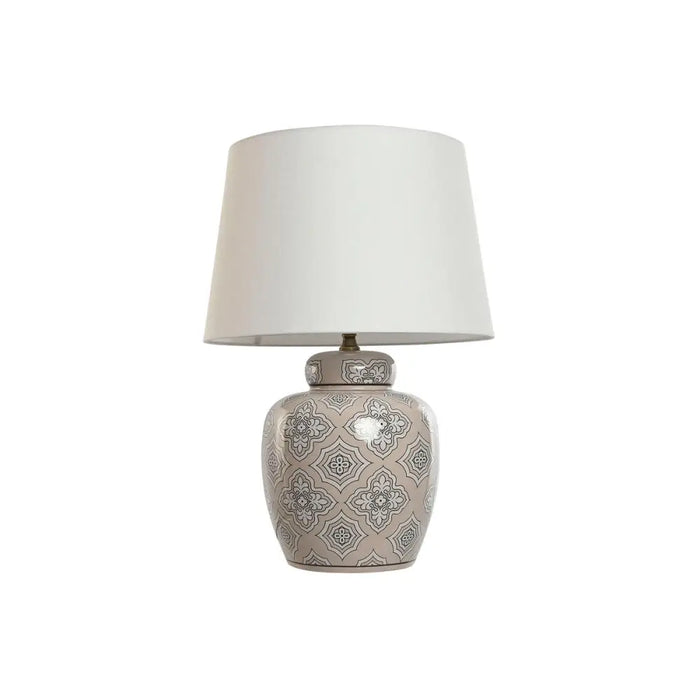 Desk lamp Home ESPRIT White Beige Ceramic 50 W 220 V 43,5 x 43,5 x 61 cm - Декорация и Осветление<<<Дом