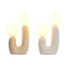 Desk lamp Home ESPRIT White Beige Ceramic Crystal 220 V 20 x 11 x 31 cm (2 Units) - Декорация и Осветление<<<Дом