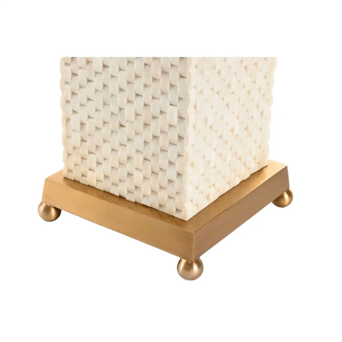 Desk lamp Home ESPRIT White Beige Golden 50 W 220 V - Декорация и Осветление<<<Дом Градина<<<BigBuy&&&Лампи<<<Декорация