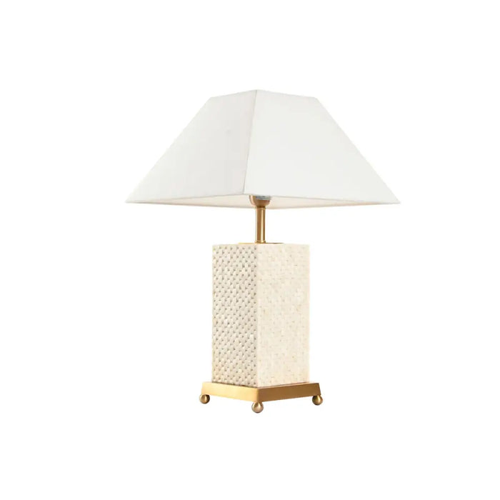 Desk lamp Home ESPRIT White Beige Golden 50 W 220 V - Декорация и Осветление<<<Дом Градина<<<BigBuy&&&Лампи<<<Декорация