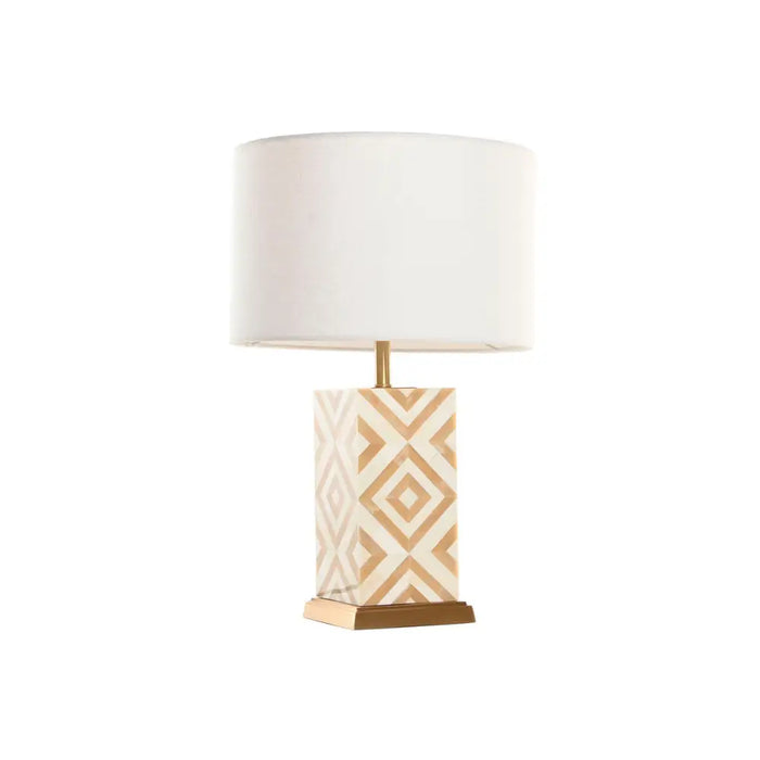 Desk lamp Home ESPRIT White Beige Golden 50 W 220 V - Декорация и Осветление<<<Дом Градина<<<BigBuy&&&Лампи<<<Декорация