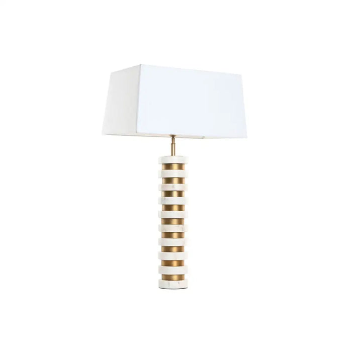 Desk lamp Home ESPRIT White Beige Golden 50 W 220 V - Декорация и Осветление<<<Дом Градина<<<BigBuy&&&Лампи<<<Декорация