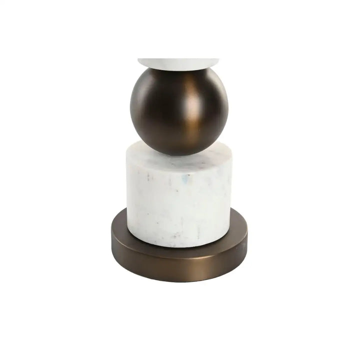 Desk lamp Home ESPRIT White Bronze 50 W 220 V - Декорация и Осветление<<<Дом Градина<<<BigBuy&&&Лампи<<<Декорация и