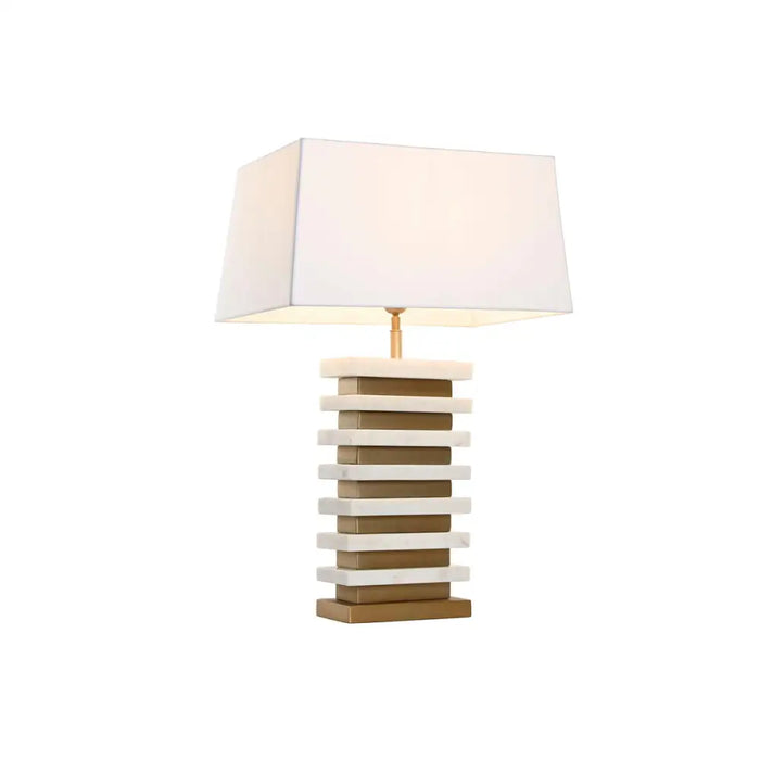 Desk lamp Home ESPRIT White Golden 50 W 220 V - Декорация и Осветление<<<Дом Градина<<<BigBuy&&&Лампи<<<Декорация и