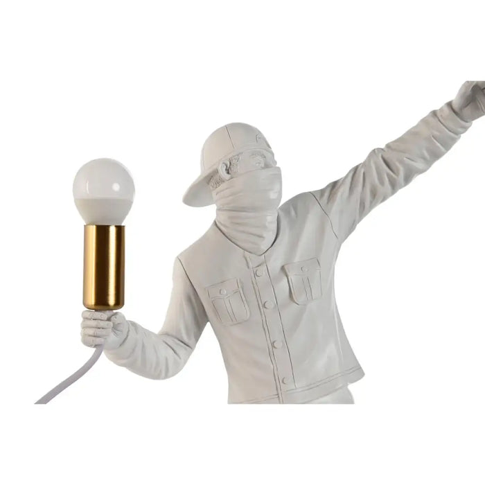 Desk lamp Home ESPRIT White Golden Resin 220 V 32 x 13 x 52 cm - Декорация и Осветление<<<Дом