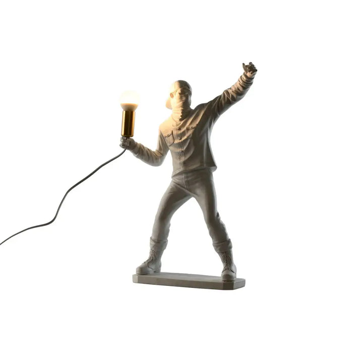 Desk lamp Home ESPRIT White Golden Resin 220 V 32 x 13 x 52 cm - Декорация и Осветление<<<Дом