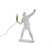 Desk lamp Home ESPRIT White Golden Resin 220 V 32 x 13 x 52 cm - Декорация и Осветление<<<Дом