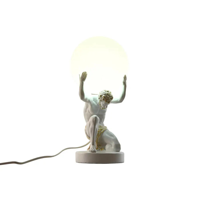 Desk lamp Home ESPRIT White Golden Resin Plastic 220 V 14 x 14 x 32 cm - Декорация и Осветление<<<Дом