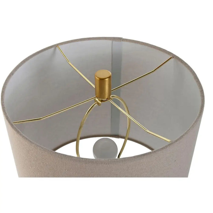 Desk lamp Home ESPRIT White Linen Stoneware 30 x 30 x 64 cm - Декорация и Осветление<<<Дом