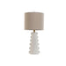Desk lamp Home ESPRIT White Linen Stoneware 30 x 30 x 64 cm - Декорация и Осветление<<<Дом