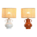 Desk lamp Home ESPRIT White Natural Terracotta Metal Bamboo 50 W 220 V 22 x 22 x 33 cm (2 Units) - Декорация и
