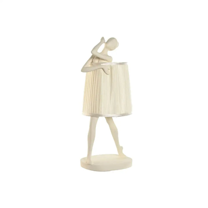 Desk lamp Home ESPRIT White Resin 40 W 220 V 29 x 25 x 62,5 cm - Декорация и Осветление<<<Дом