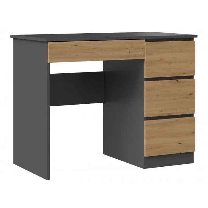 Desk MIJAS RIGHT 98x51x76 cm Anthracite/Artisan - Traditional desksBIR-TRA<<<DesksBIR<<<ActionPL