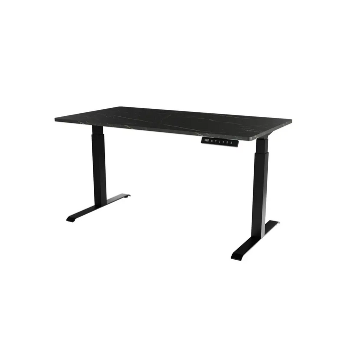 Desk with electric height adjustment MOON LONG 150x80x72-120 black/san sebastian - Modern