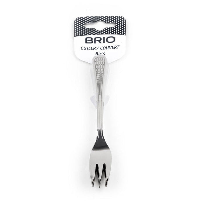 DESSERT FORK 6 PIECES PLAMI BRIO - Аксесоари за сервиране и прибори за хранене<<<Домашни потреби<<<Кухня<<<Praktiker