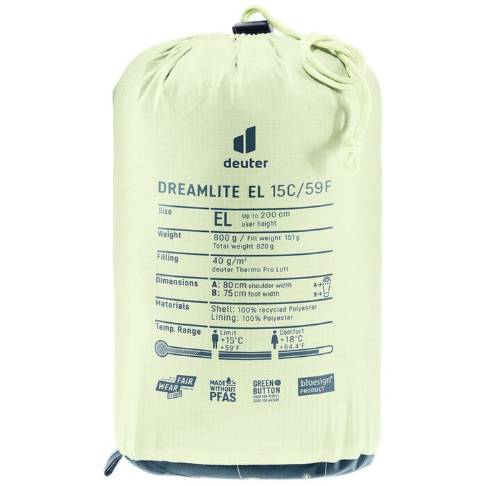 DEUTER DREAMLITE 10C/50 F Sleeping Bag blue turquoise