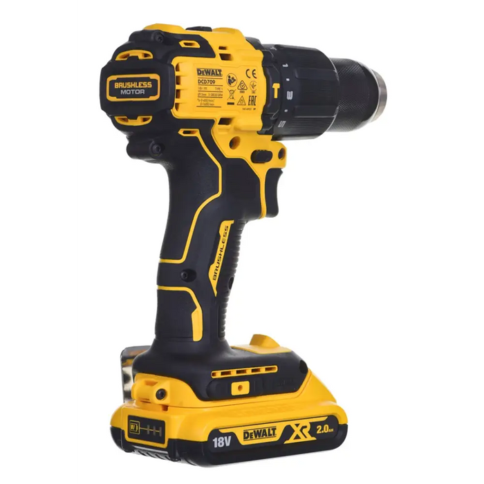 Dewalt DCD709D2T impact wrench with battery and charger - ScrewdriversNAK-WKR<<<Cordless