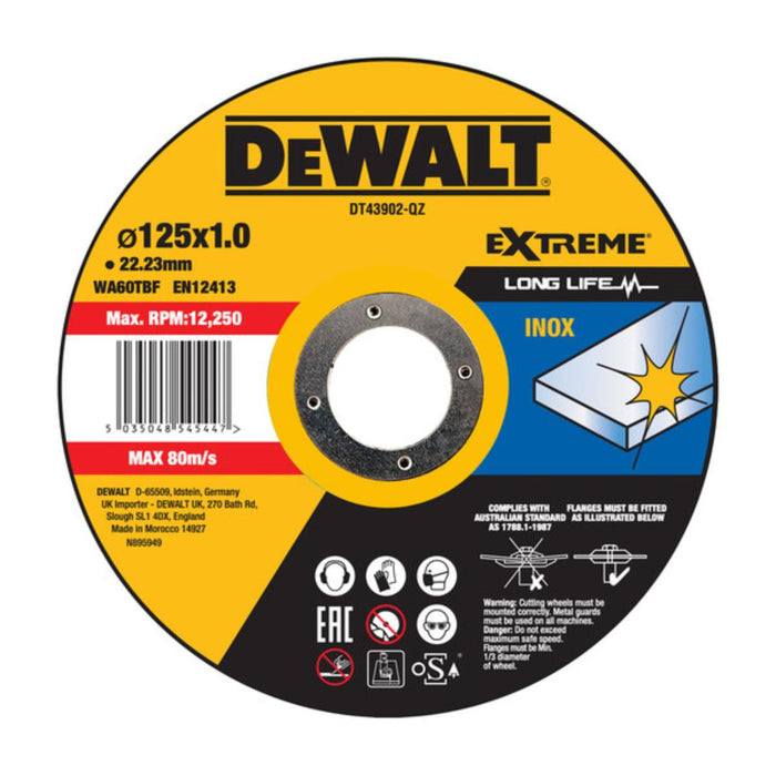 STAINLESS STEEL DISC F125X1.0MM DEWALT