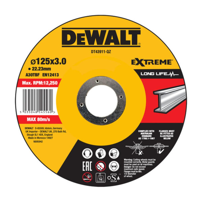 DISC FOR METAL Ф125Х3.0MM DEWALT