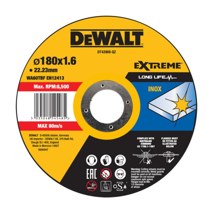 STAINLESS STEEL DISC F180X1.6MM DEWALT