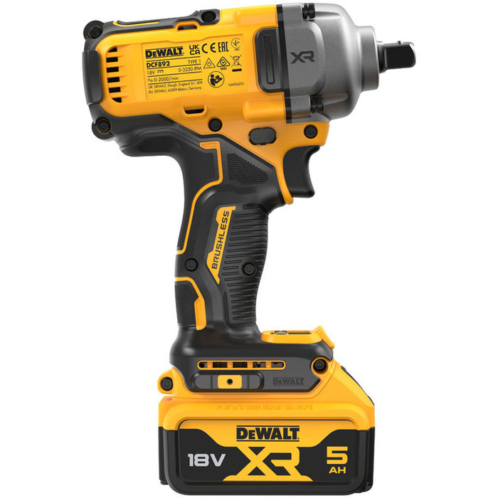 DEWALT DCF892P2T-QW 18 V, 813.00 nm, NUMBER OF BATTERIES 2, BATTERY CAPACITY 5.00 Ah, CASE