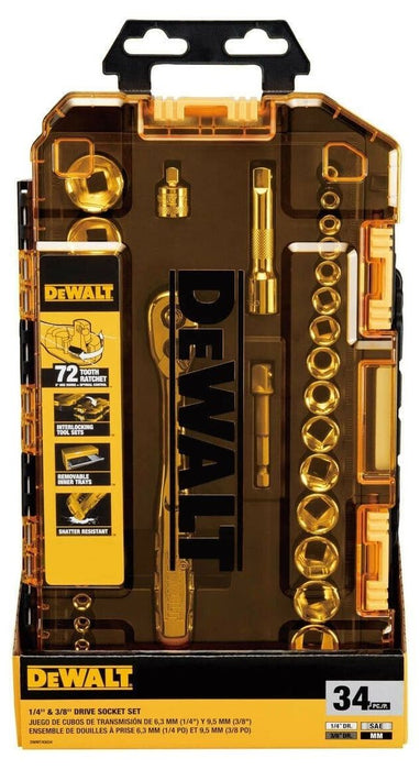 DEWALT DWMT45034-0 34-PIECE RATCHET SET WITH INSERTS