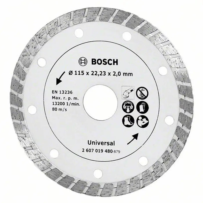 DIAMOND DISC FOR CUTTING NON-METAL BOSCH 115x2x22.23 - Дискове за ъглошлайфи<<<Консумативи за